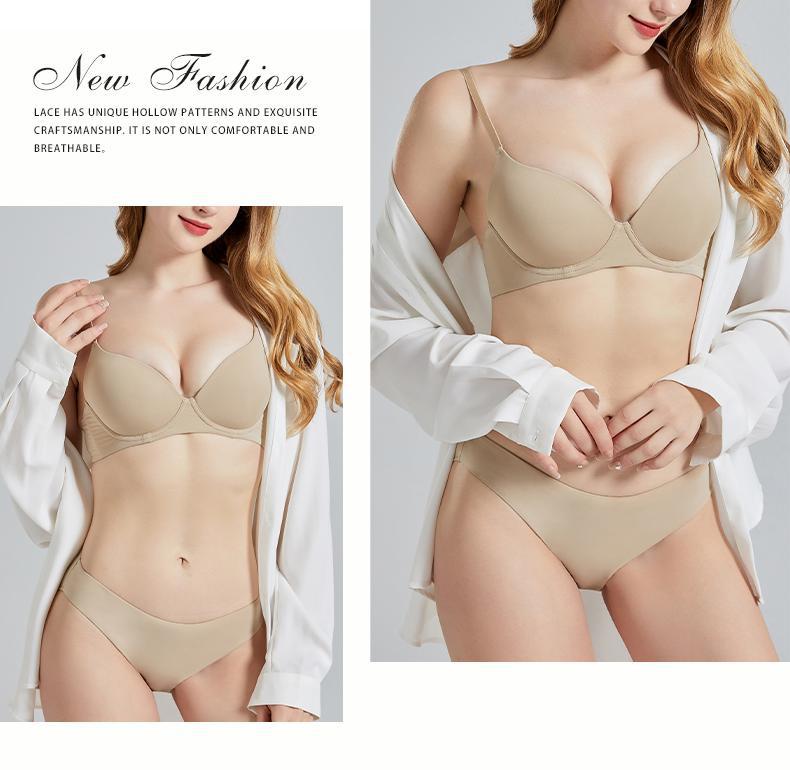 Sexy Seamless Smooth Bra Summer Small Chest Push-Up Anti-Sagging Adjustable Bra Large Chest Minimizer Plus Size Bra