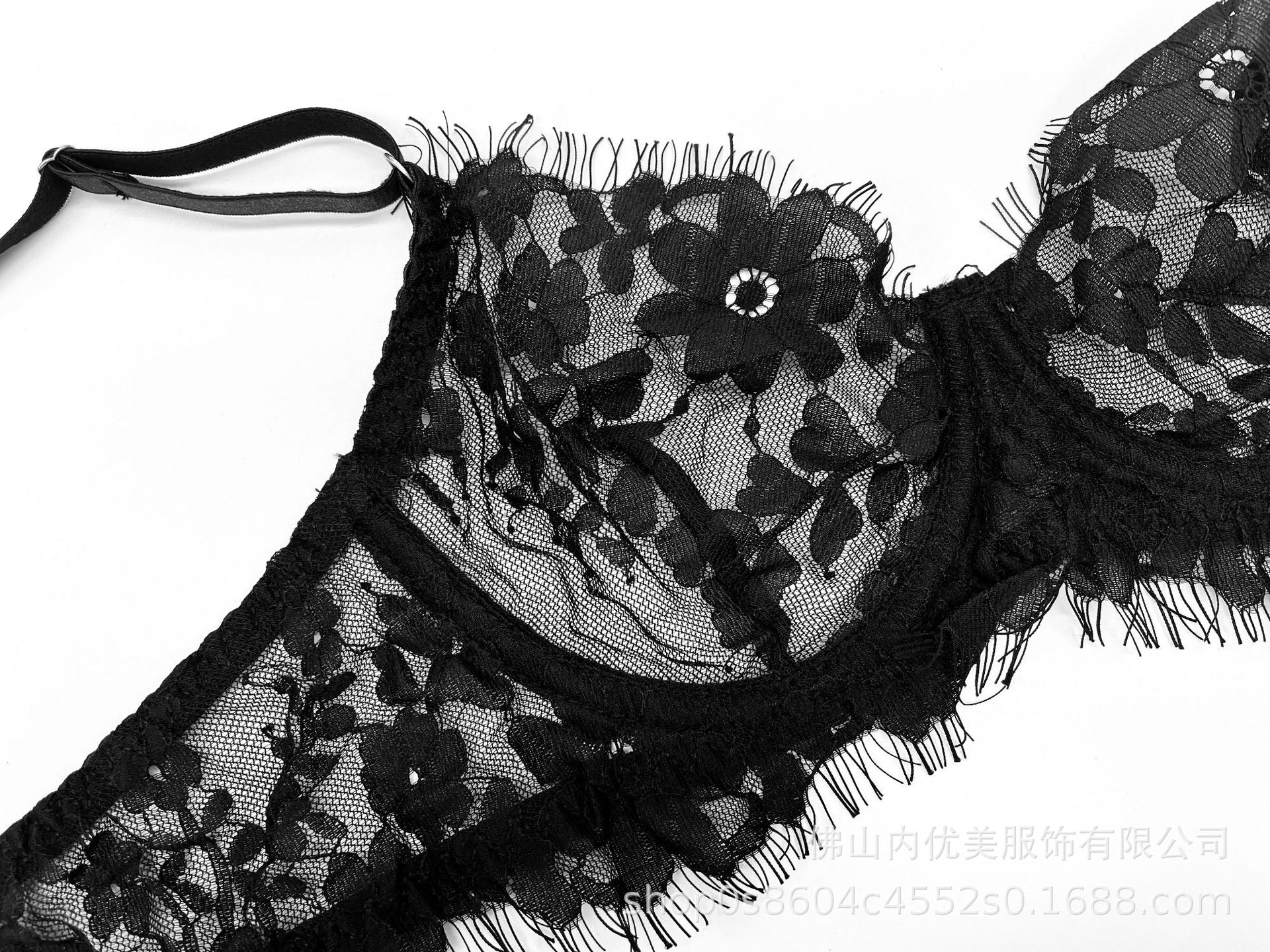 European and American Cross-Border Hot-Selling Sexy Lingerie Ultra-Thin See-Through Temptation Lace Lingerie Thong Five-Piece Set Wholesale
