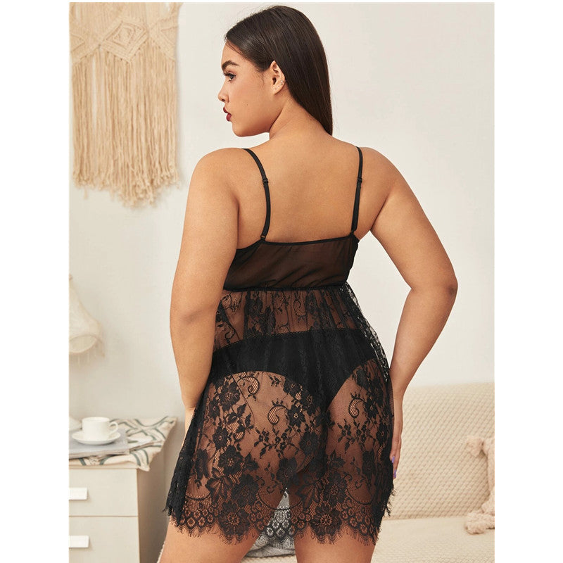 Plus Size Fat Lady Outfit plus size Amazon's new European and American fashionable and comfortable home pajamas set