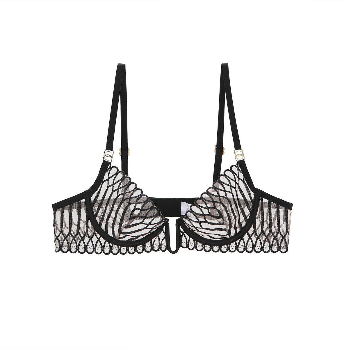 Cross-border European and American Sexy Lingerie for Women Ultra-thin Deep U Shell-Shaped Embroidery Large Bust Minimizing Anti-Sagging Lift Bra Set