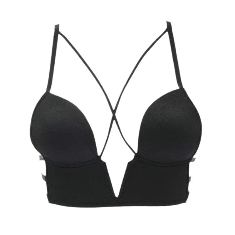 Cross-border Hot-Selling Summer New Style V Seamless Bra Women Sexy Back Fashion European and American Ladies Thin Underwear Bra