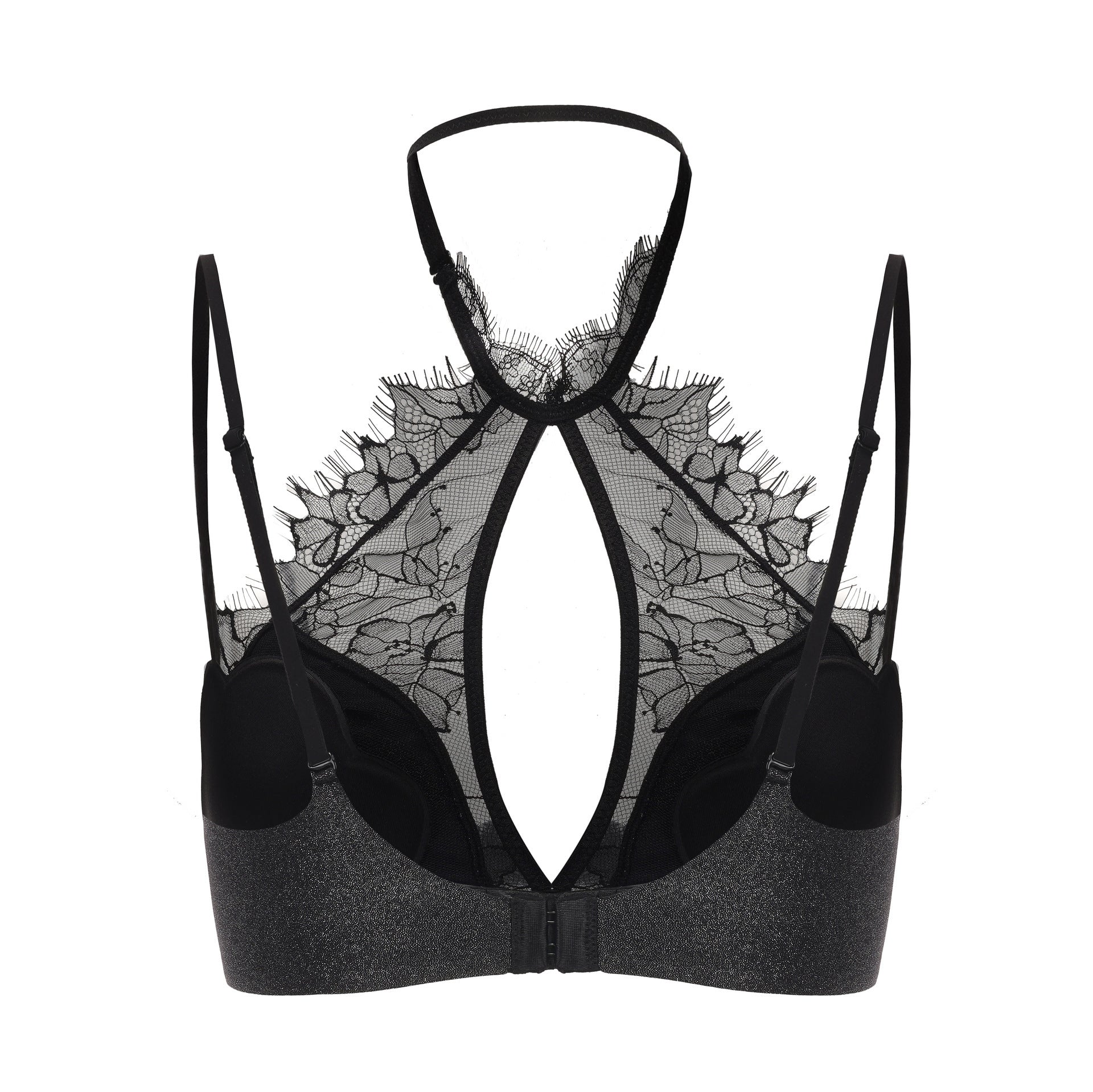 French Style Sexy Lingerie Summer Thin Halter Neck Lace Bra Vest Style Large Bust Minimizer Plus Size Bra
