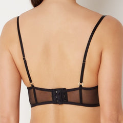 Cross-Border Sexy Lingerie Thin See-Through Mesh French Style Bra Large Bust Minimizer Plus Size Bra and Thong Set