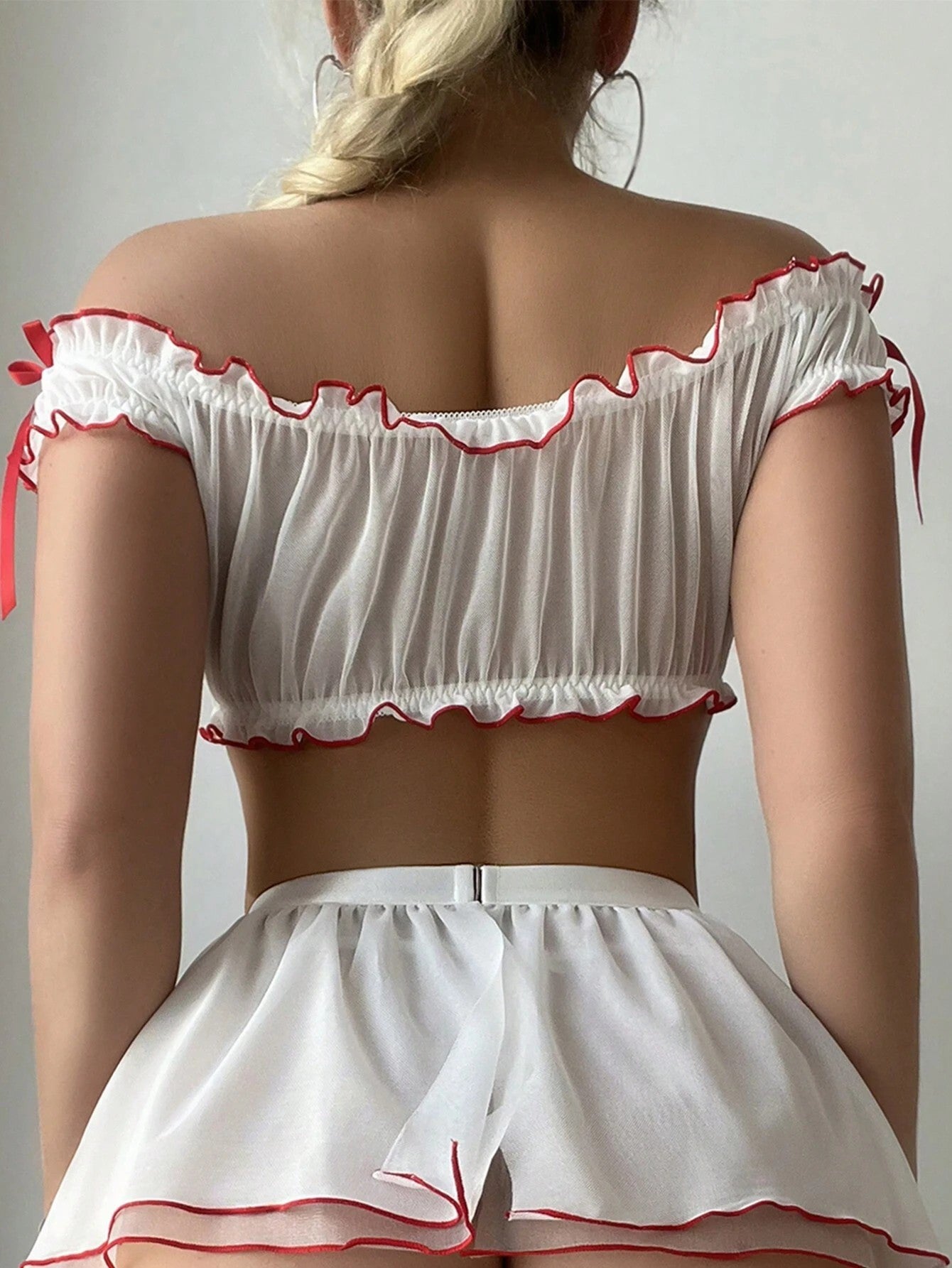 Amazon European and American Foreign Trade Sexy Lingerie Set Nurse Costume Role Play Sexy See-through Lace Temptation Uniform