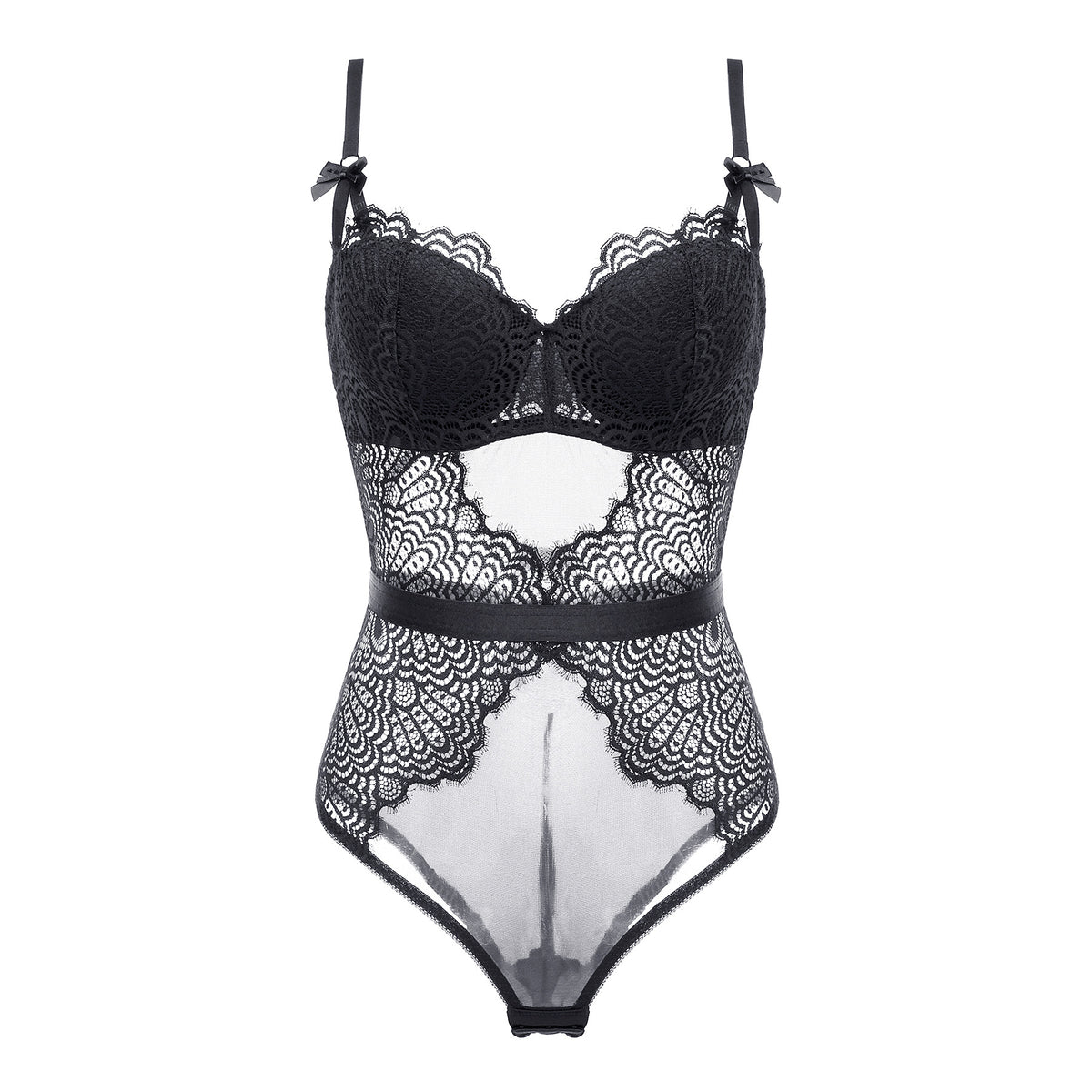 Cross-Border Small Chest Push-Up Breathable Shaping Bodysuit with Bra Sexy Lace Women's Underwear
