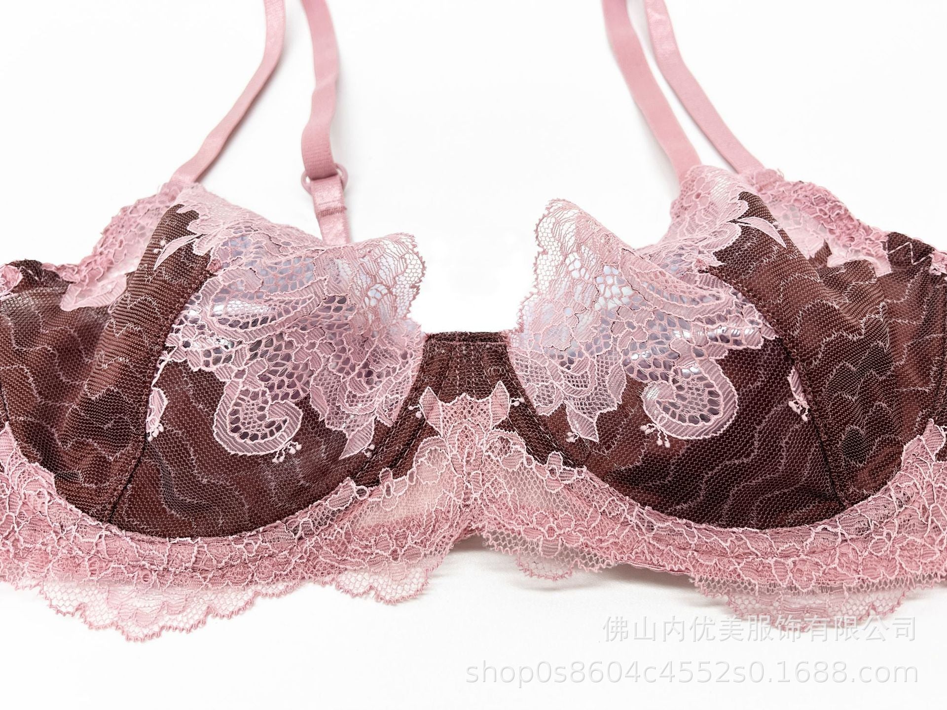 Amazon Foreign Trade Sexy Lingerie Women's Lace Ultra-thin See-through Large Bust Minimizer Push-up Sexy Set Wholesale