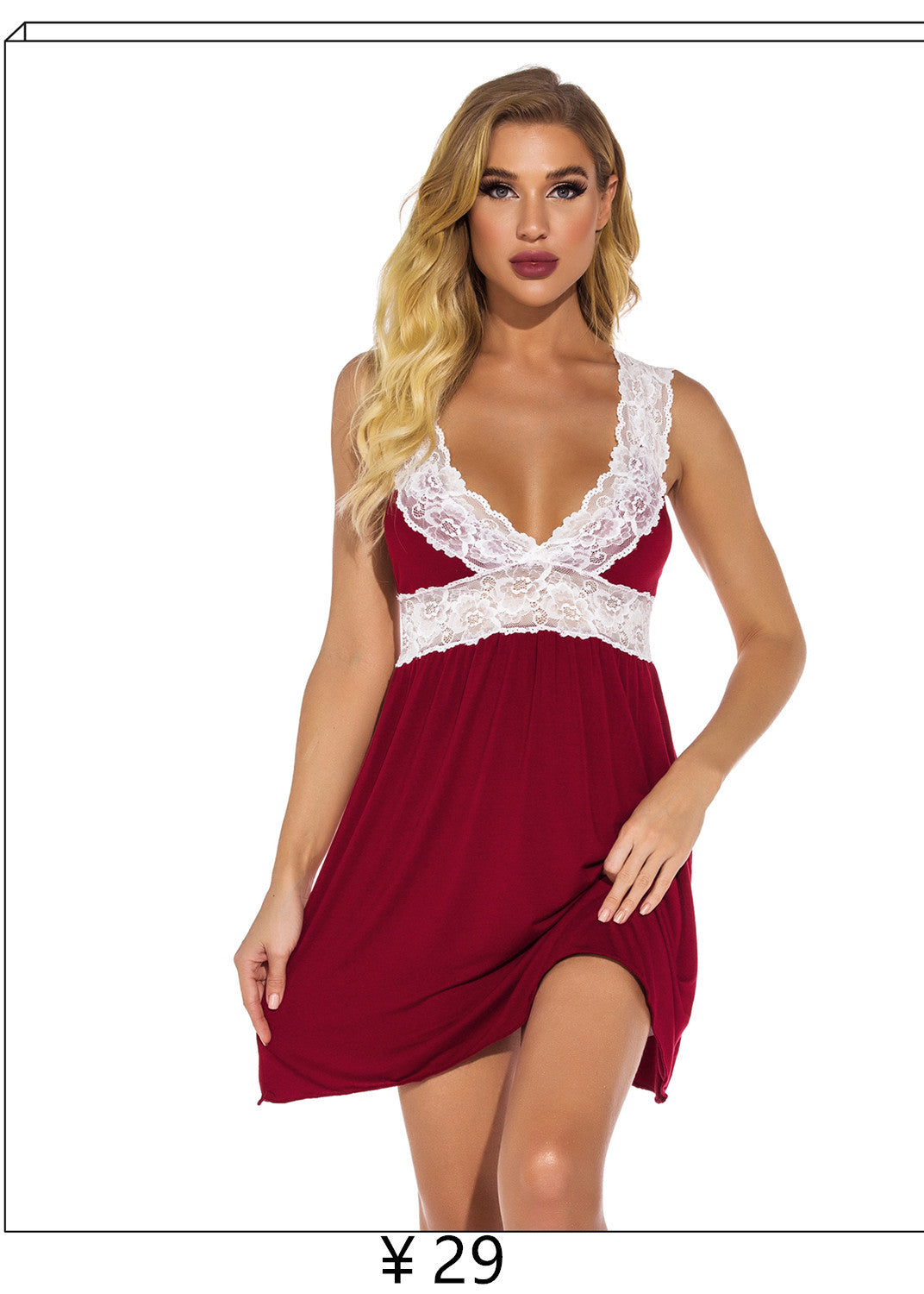 Foreign Trade Spring Summer New Women's Sexy Open Front Lace French Bathrobe Nightgown Sexy Homewear Set In Stock