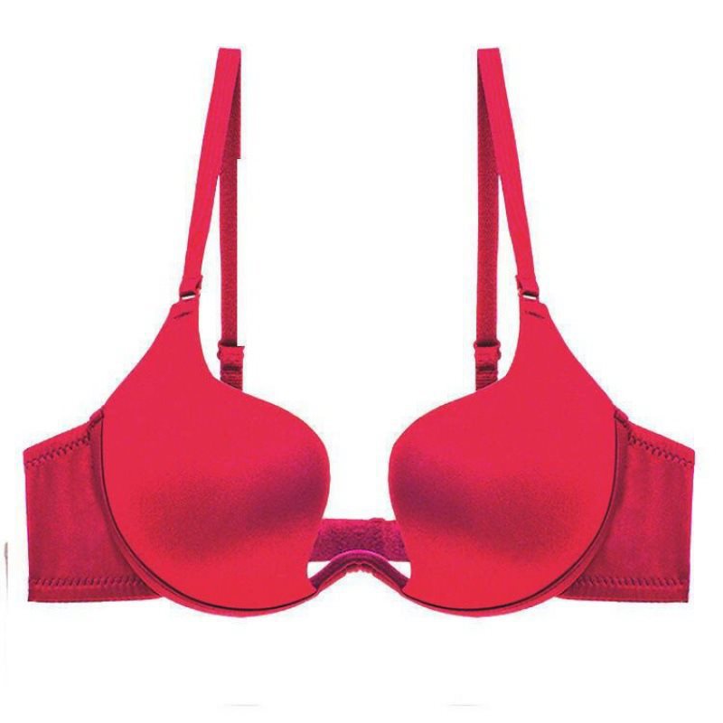 21/1 Cup Nai Shi Han Half Cup Bra Push-Up Small Chest Beauty Back Underwear for Women Summer U Deep Cut V Low Cut