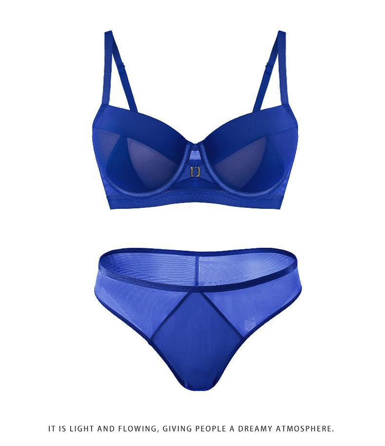 European and American Cross-Border Sexy Lingerie Seamless Half-Cup Small Chest Push-Up Bra Anti-Sagging Side Breast Collection Lift Bra Set