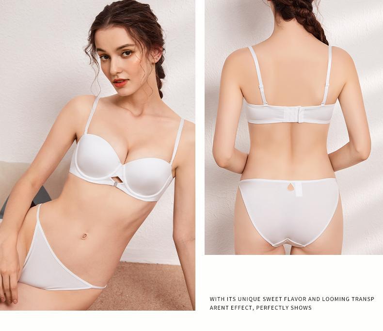 Cross-Border Sexy Seamless Underwear Glossy Strapless Anti-Slip Soft Steel Ring Bra Big Chest Makes You Look Smaller Plus Size Underwear Bra