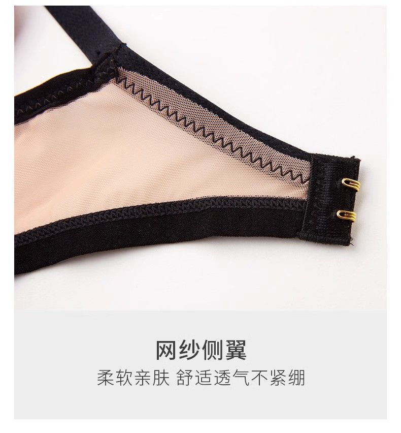 New French Style Sexy Lingerie for Women Lace Embroidery Ultra-thin Semi-transparent Hot Pure Desire Style Temptation Bra Set