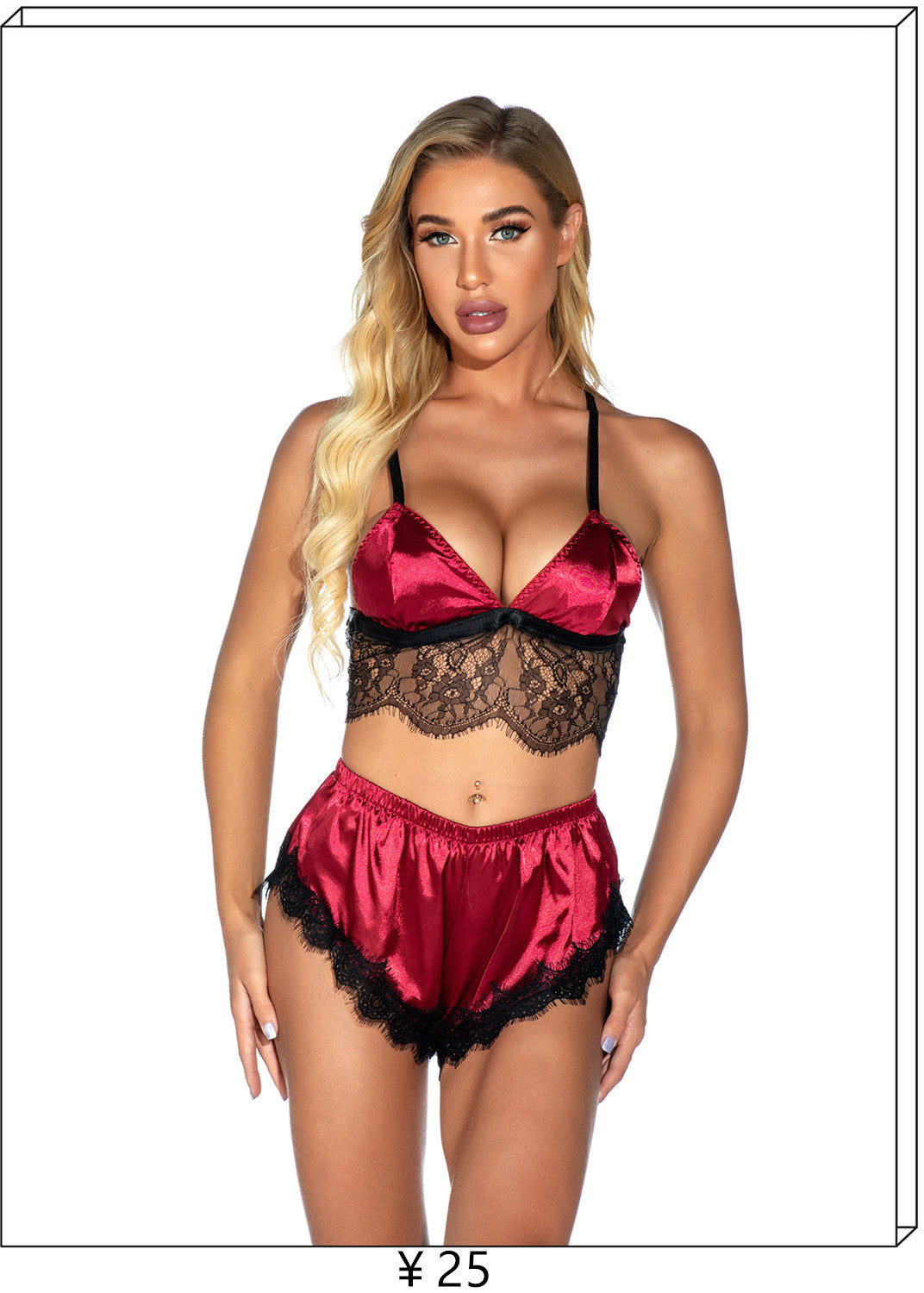 Foreign Trade Amazon Source Plus Size Sexy Lingerie Chemise Lace Strap Nightdress See-through Tight-fitting Erotic Flirting
