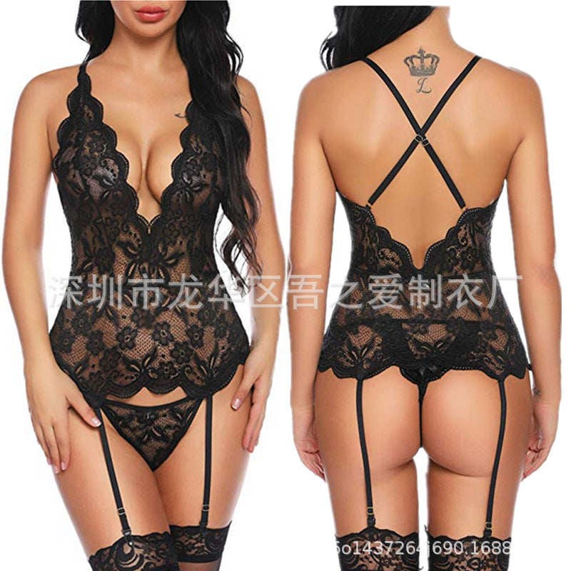 Sexy Lingerie Manufacturer Foreign Trade AliExpress Source Sexy Nightclub Women's Clothing Sexy lingerie set allure