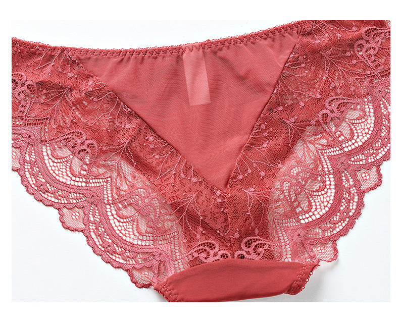 Women's Underwear Large Bust Minimizer Bra Set Sexy Lace Thin Bra Bra
