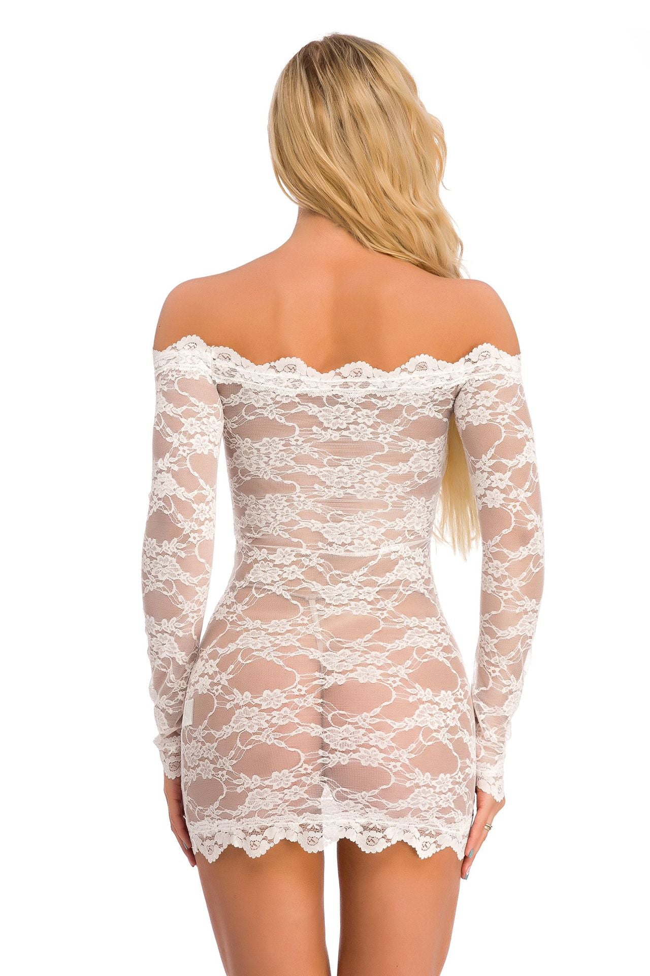 Foreign Trade Amazon Source Plus Size Sexy Lingerie Chemise Lace Strap Nightdress See-through Tight-fitting Erotic Flirting
