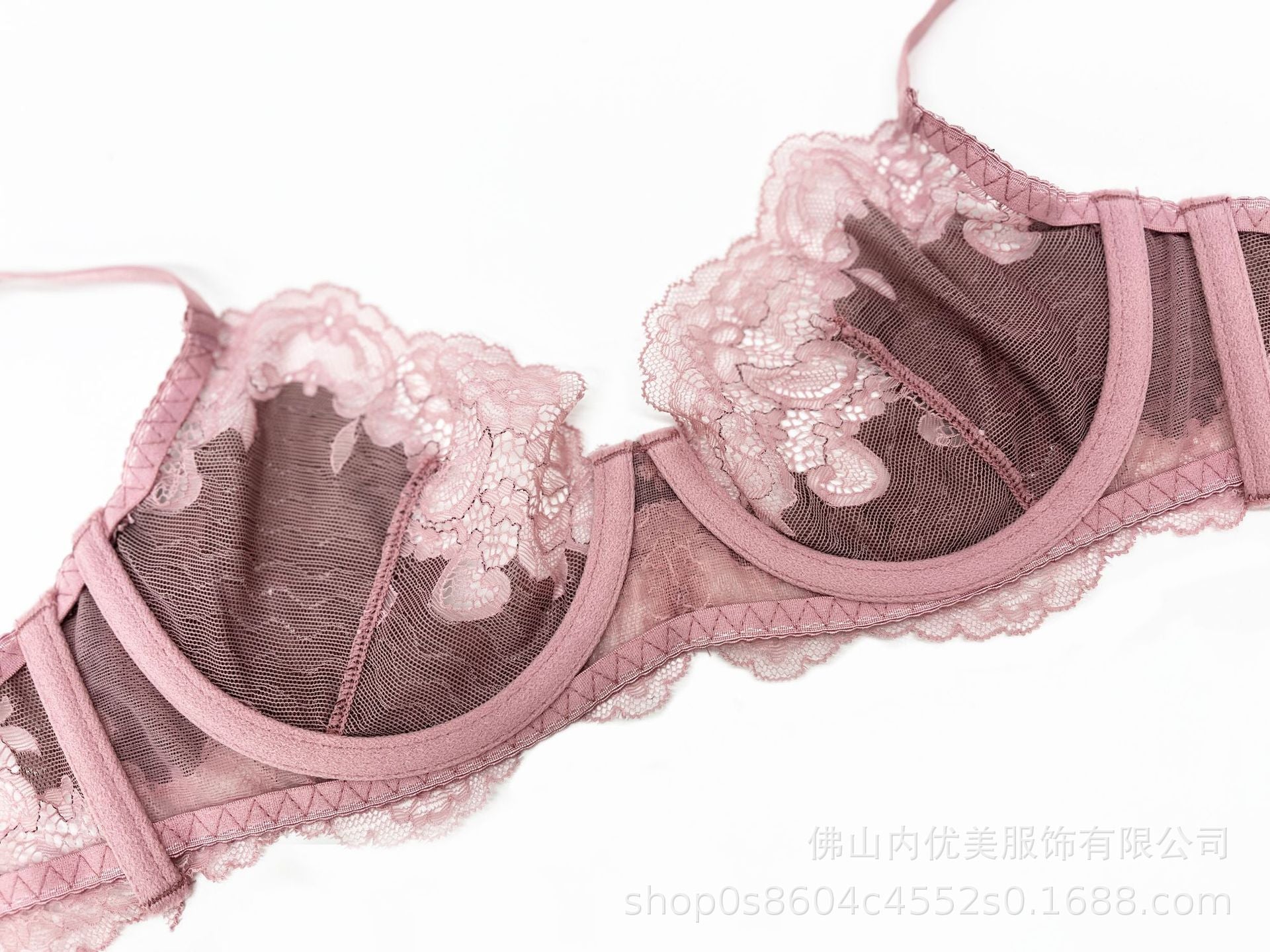Amazon Foreign Trade Sexy Lingerie Women's Lace Ultra-thin See-through Large Bust Minimizer Push-up Sexy Set Wholesale