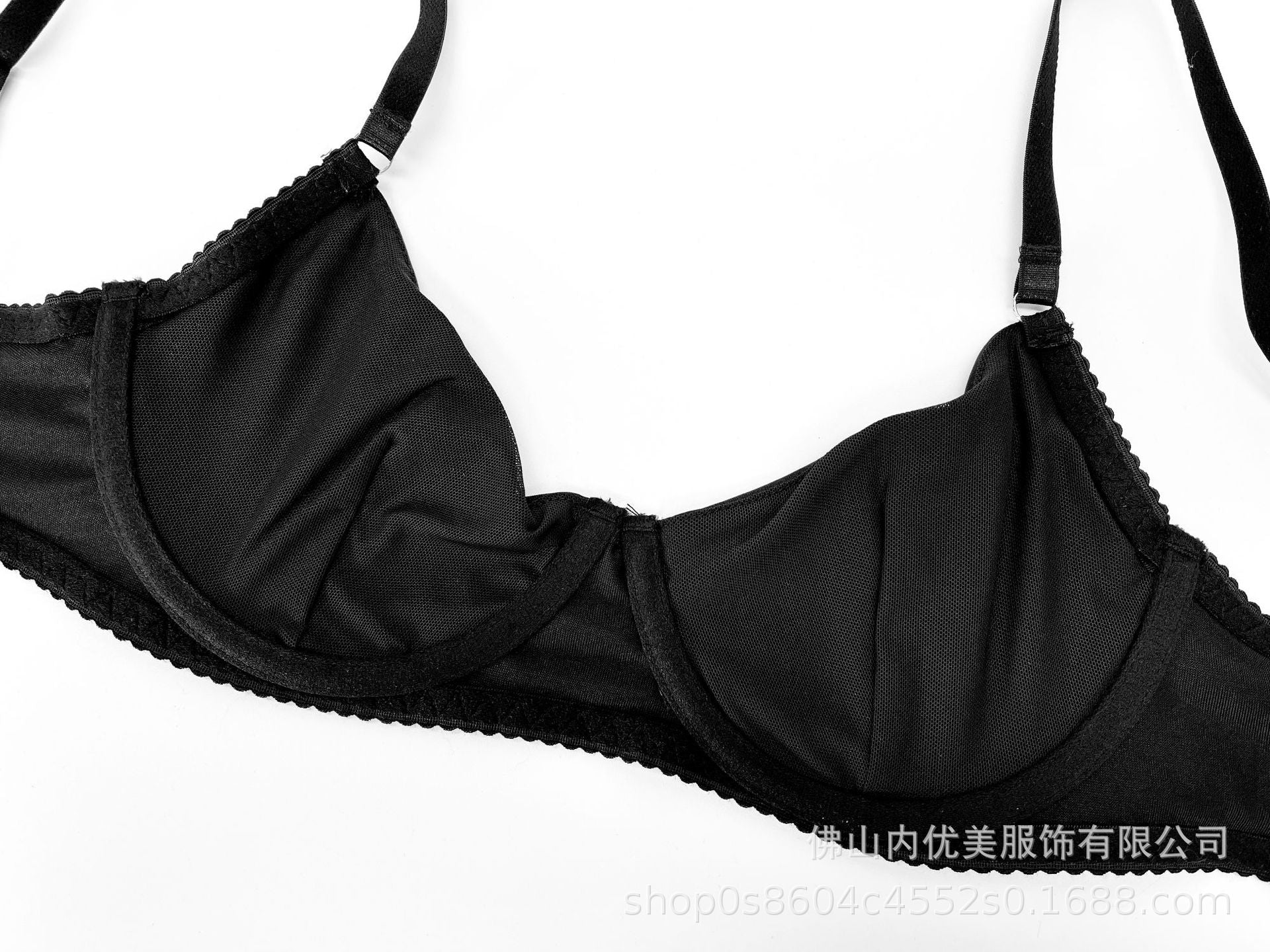 AliExpress Foreign Trade Sexy Lingerie Women's Sexy Satin Tassel Mesh See-through Bodycon Skirt Thong Five-piece Set