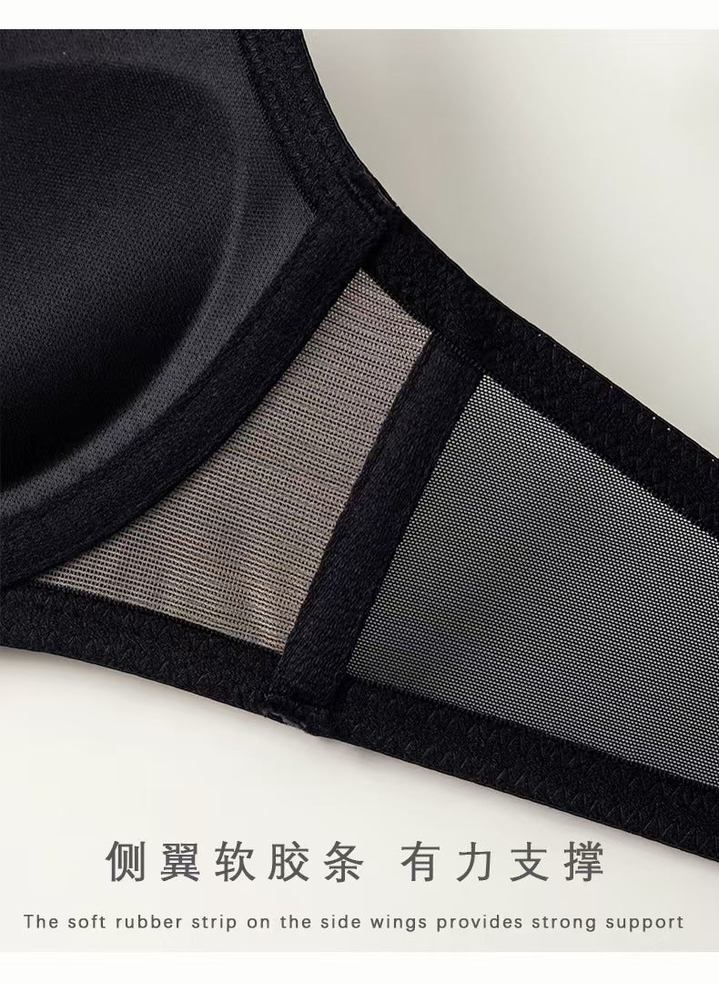 Cross-border new arrival Bra Sexy Lingerie Thin Top Thick Bottom Bra Strap Push-Up Gathered Bra Women's Suit