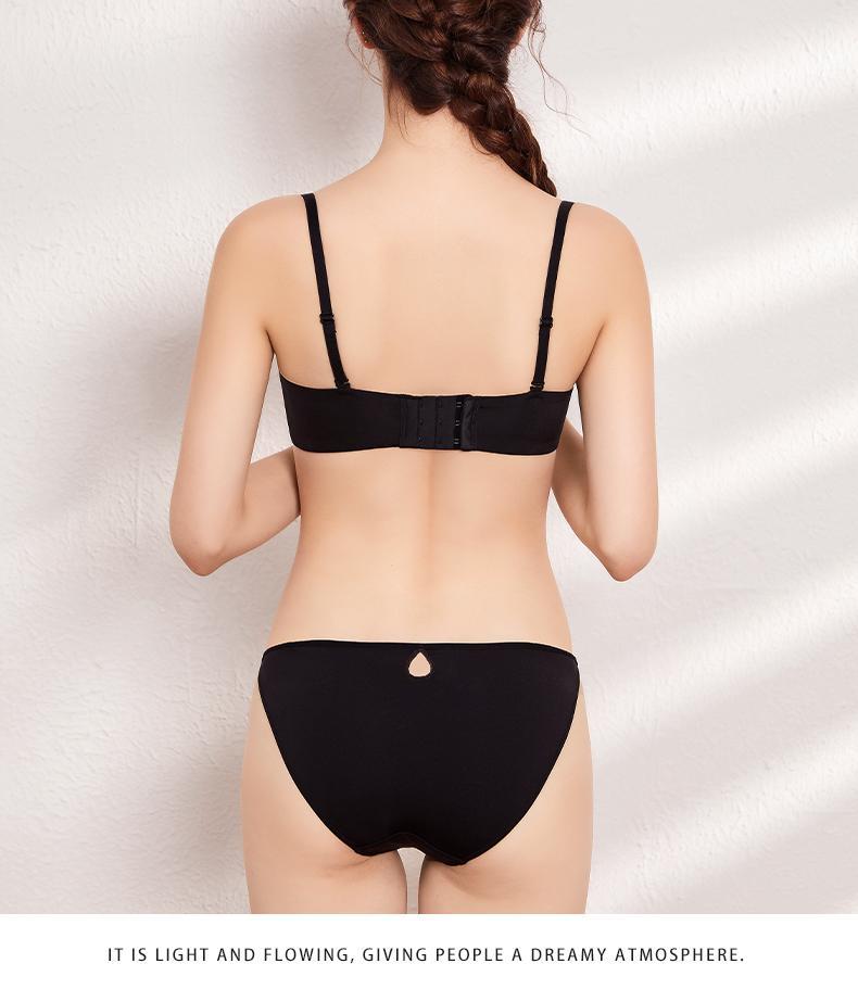 Cross-Border Sexy Seamless Underwear Glossy Strapless Anti-Slip Soft Steel Ring Bra Big Chest Makes You Look Smaller Plus Size Underwear Bra