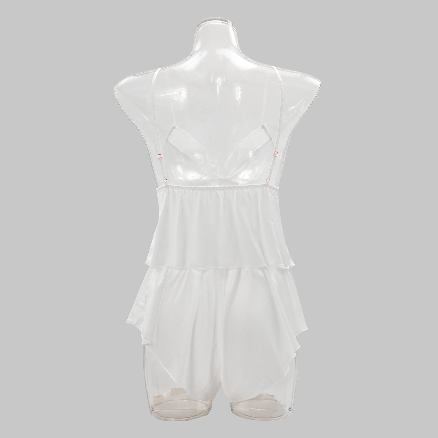 Foreign Trade Cross-Border Sexy Satin Nightdress Summer Thin Style V Comfortable Lace Pajama Set with Camisole and Shorts