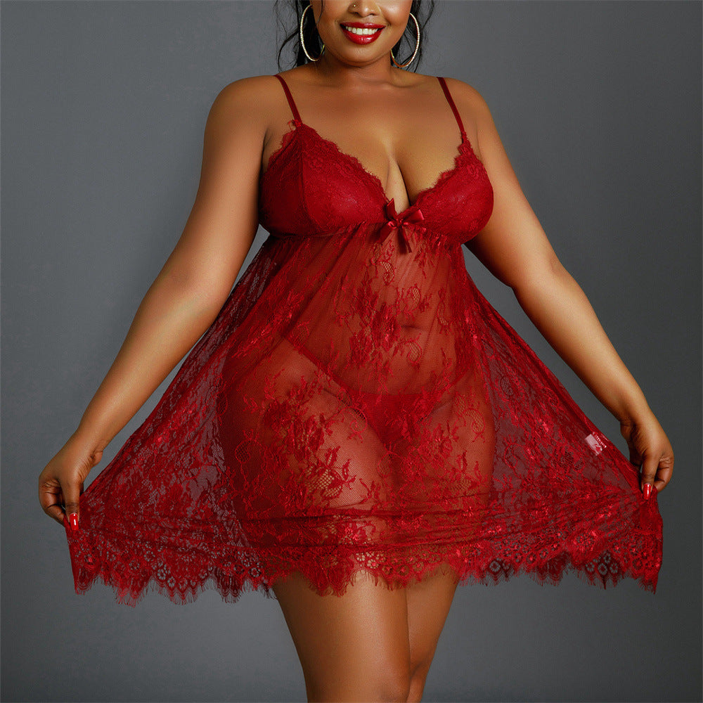 Plus Size Fat Lady Outfit plus size Amazon's new European and American fashionable and comfortable home pajamas set