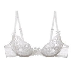 Sexy Lace Lingerie French Style Ultra-Thin Hollow Out See-Through Plus Size Bra Large Bust Minimizer Anti-Sagging Lift Bra