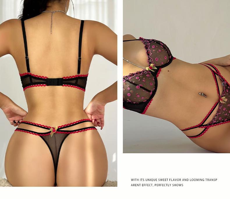 Cross-Border AliExpress Sexy Lingerie French Ultra-Thin Embroidered Lace Bra Large Bust Minimizer Plus Size Bra