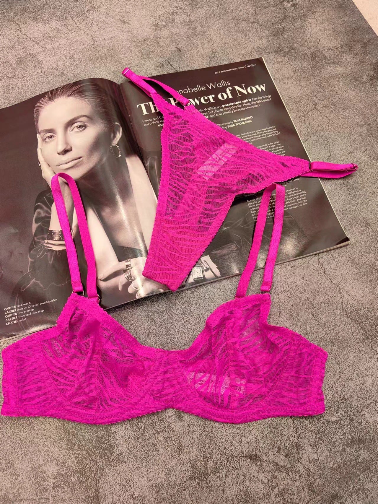 European and American Cross-Border Sexy Lingerie for Women Ultra-Thin See-Through Lace Erotic Lingerie Big Chest Minimizer Anti-Sagging Bra Set