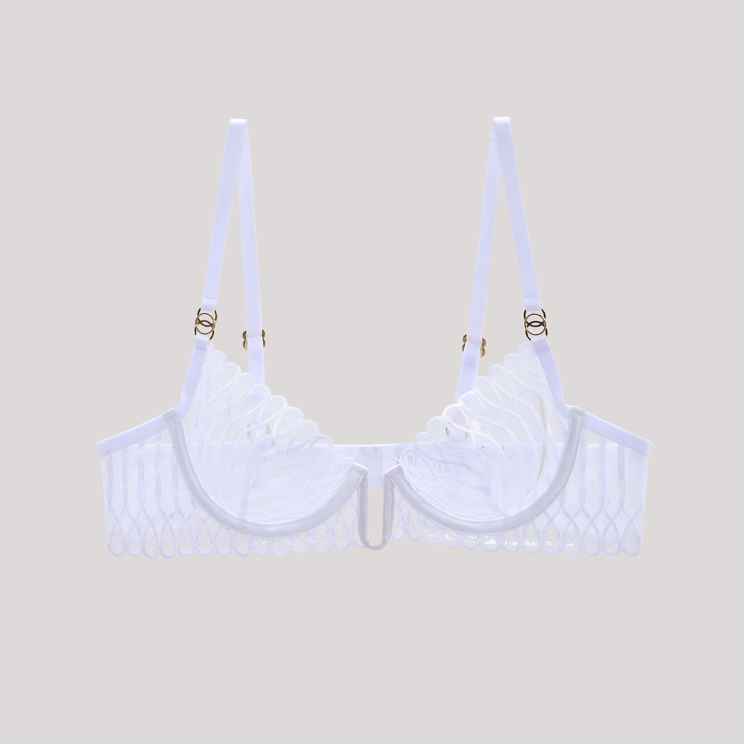 Cross-border European and American Sexy Lingerie for Women Ultra-thin Deep U Shell-Shaped Embroidery Large Bust Minimizing Anti-Sagging Lift Bra Set