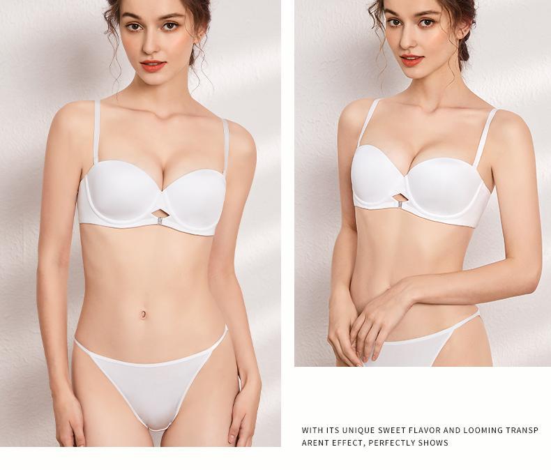 Cross-Border Sexy Seamless Underwear Glossy Strapless Anti-Slip Soft Steel Ring Bra Big Chest Makes You Look Smaller Plus Size Underwear Bra