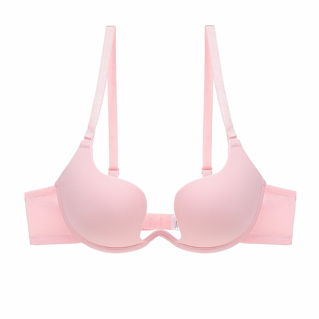 Manufacturer European and American Big Brand Backless Gown Wedding Dress Invisible Underwear Seamless Bra Beauty Back Gathered Multi-Functional Bra