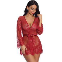New European and American Style Sexy Lingerie Foreign Trade Amazon Supply Sexy Home Sleepwear Bathrobe Direct from Manufacturer