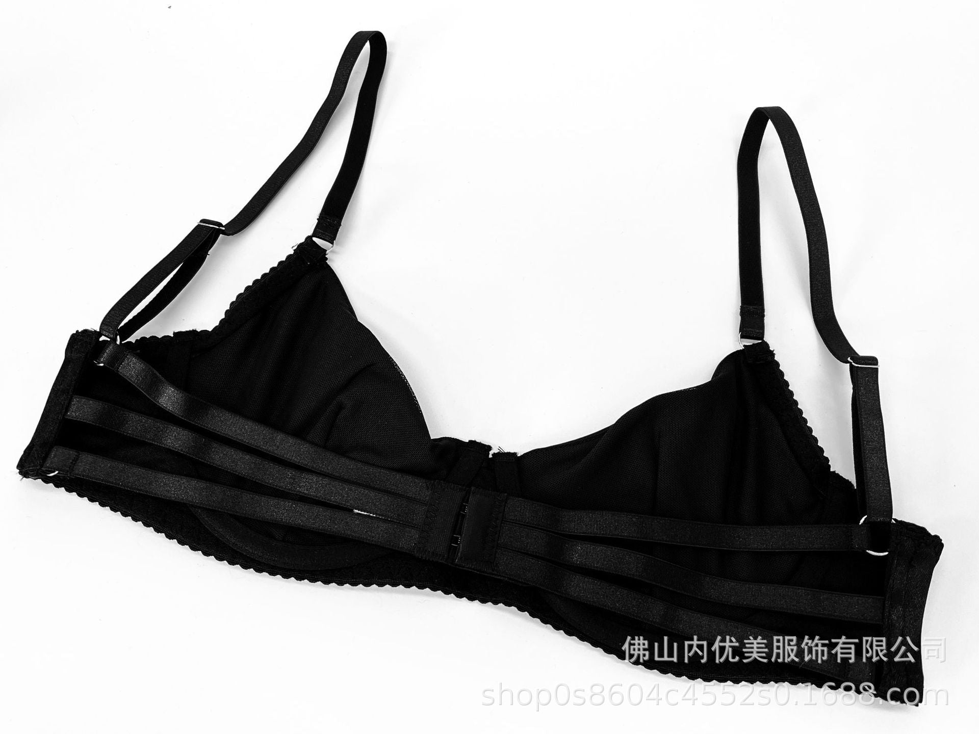 AliExpress Foreign Trade Sexy Lingerie Women's Sexy Satin Tassel Mesh See-through Bodycon Skirt Thong Five-piece Set