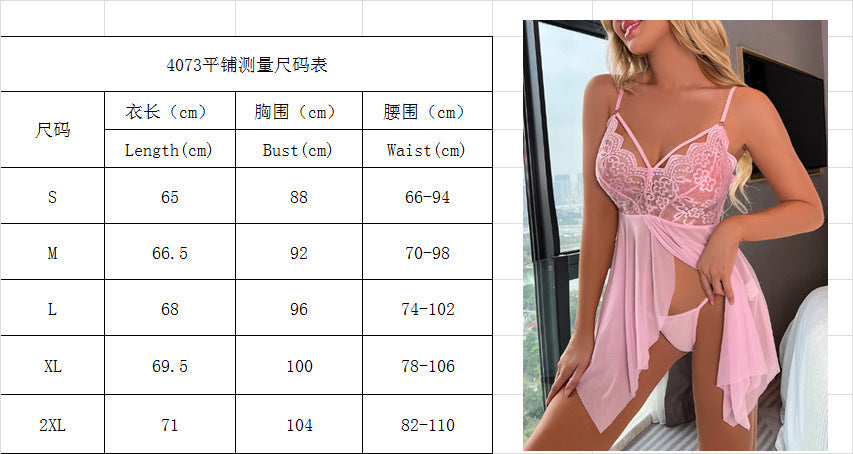 Sexy Lingerie AliExpress Amazon Women's Sexy Lingerie Lace Split Slip Dress New Style