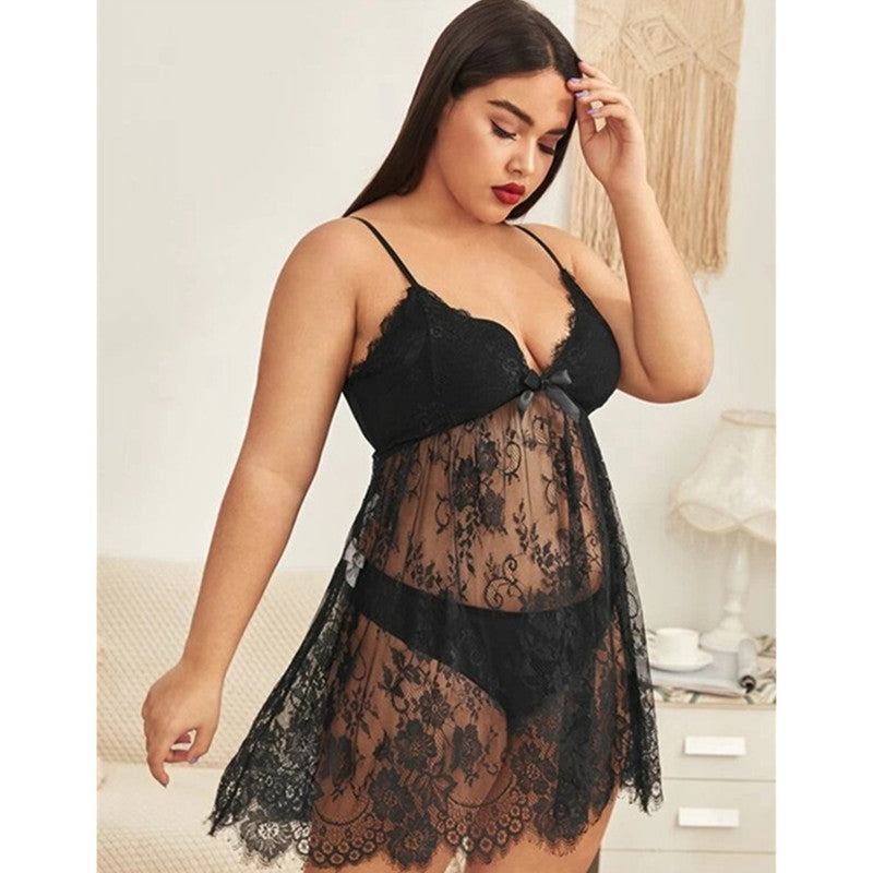 Plus Size Fat Lady Outfit plus size Amazon's new European and American fashionable and comfortable home pajamas set