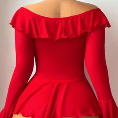 Cross-Border Foreign Trade European and American Sexy See-Through Mesh Dress Temptation Off-Shoulder Pure Desire Style Uniform Sexy Lingerie