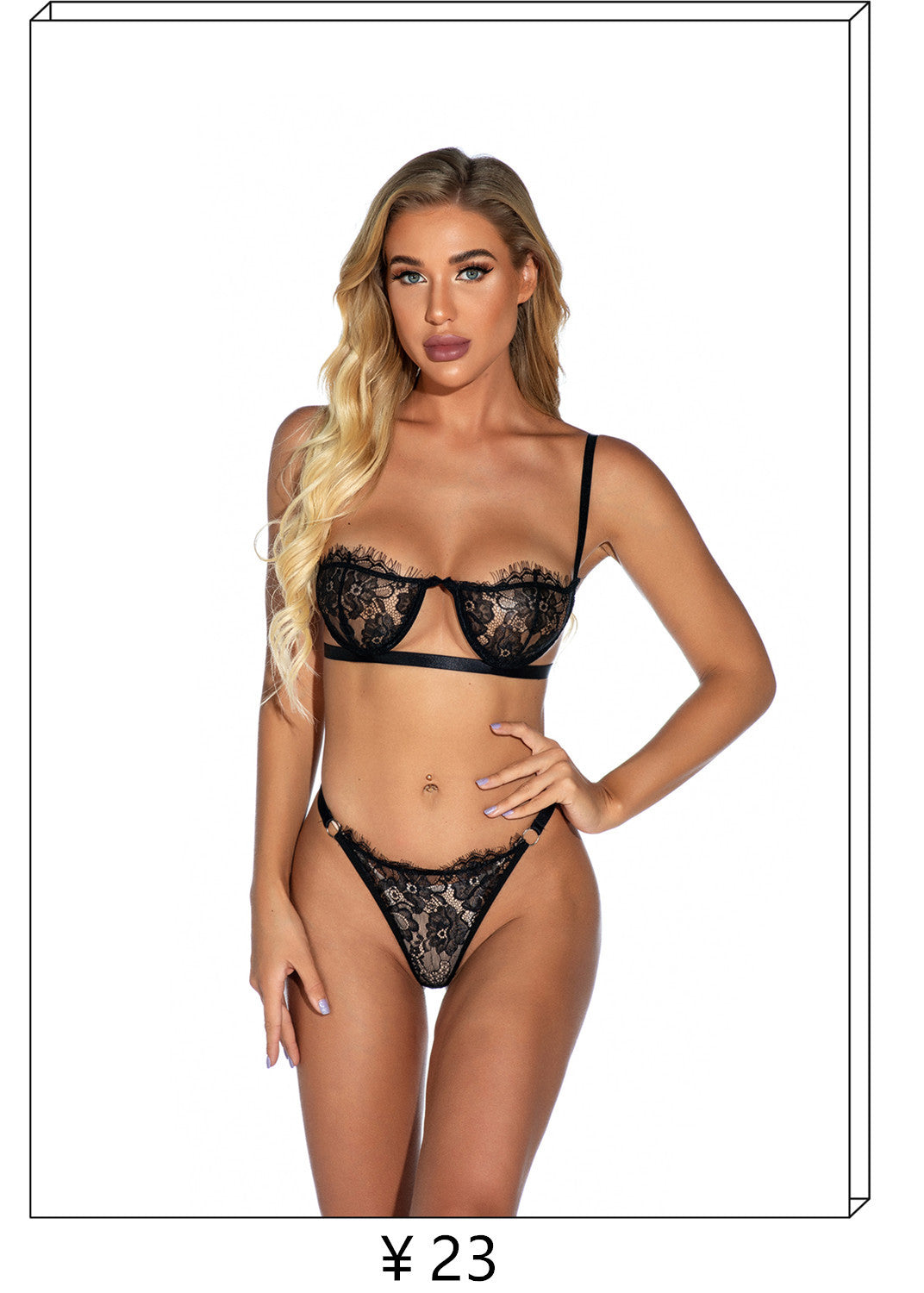 Foreign Trade Amazon Source Plus Size Sexy Lingerie Chemise Lace Strap Nightdress See-through Tight-fitting Erotic Flirting