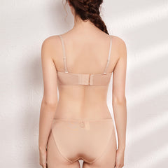 Summer Sexy Lingerie Thin Smooth Strapless Seamless Bra Large Bust Minimizer Anti-Sagging Plus Size Bra Set