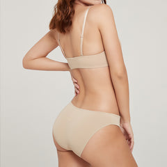 Cross-Border Sexy Seamless Underwear Thin Front Closure Soft Underwire Bra Small Chest Push-Up Anti-Sagging Underwear Set