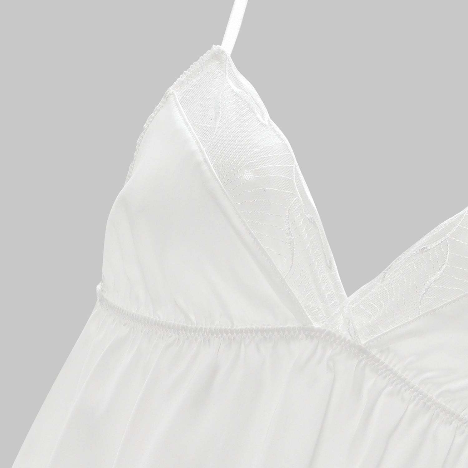 Foreign Trade Cross-Border Sexy Satin Nightdress Summer Thin Style V Comfortable Lace Pajama Set with Camisole and Shorts